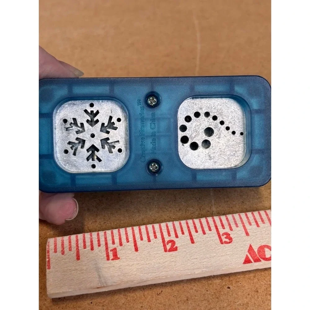 Creative Memories Dual Paper Place N Punch Snowflake and Swirl Scrapbooking Tool